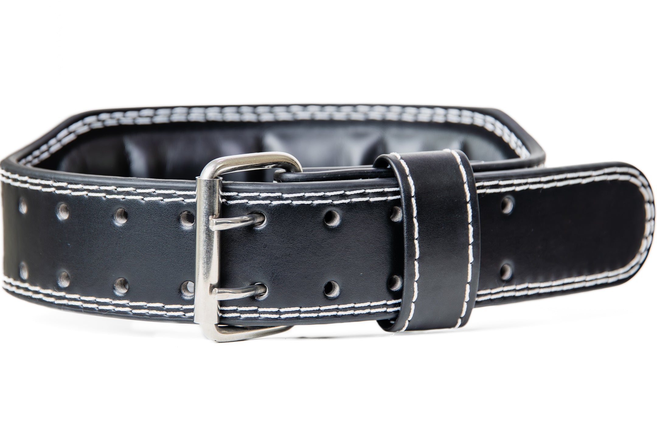 Leather Weight Lifting Belt - Jet Black