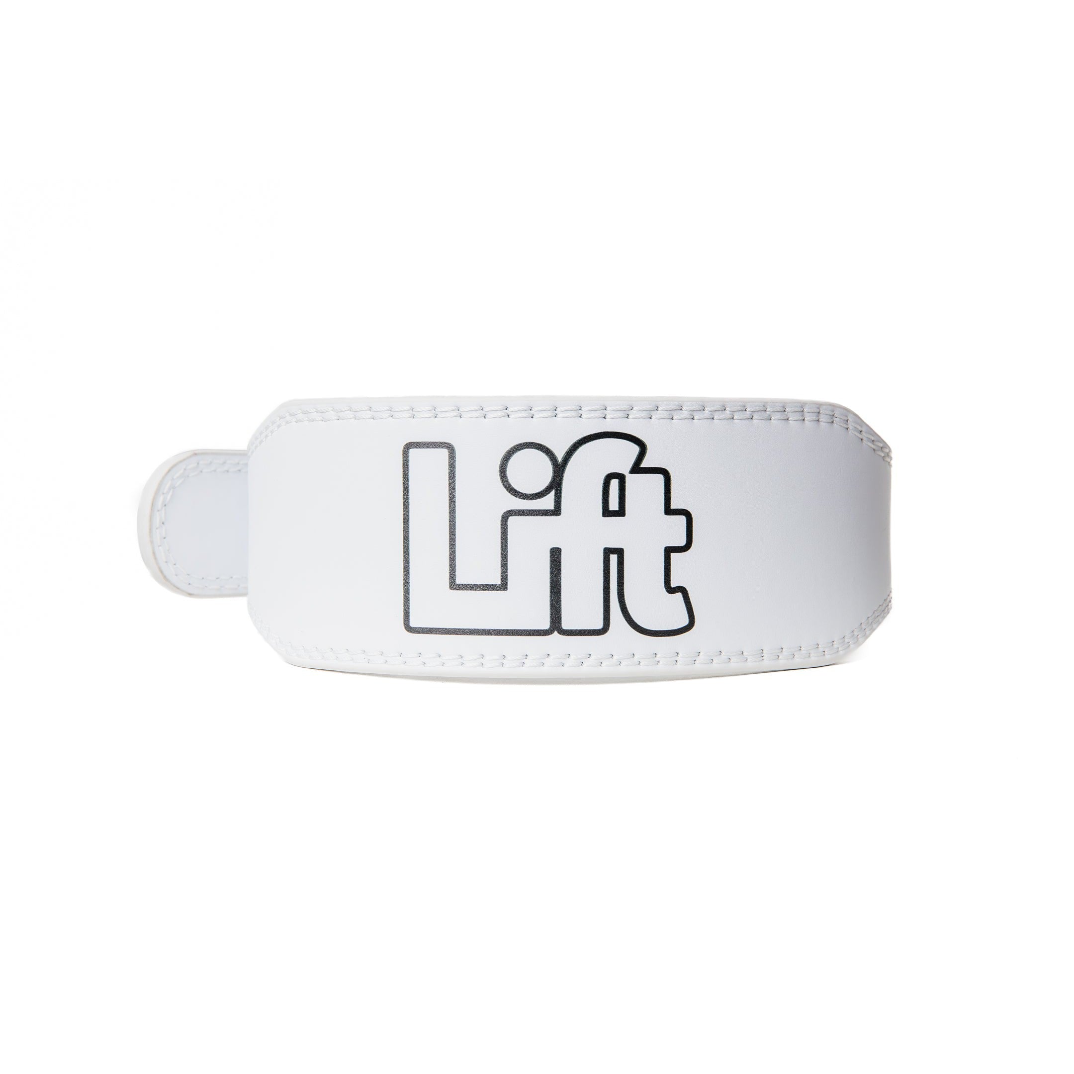 Leather Weight Lifting Belt - Pure White