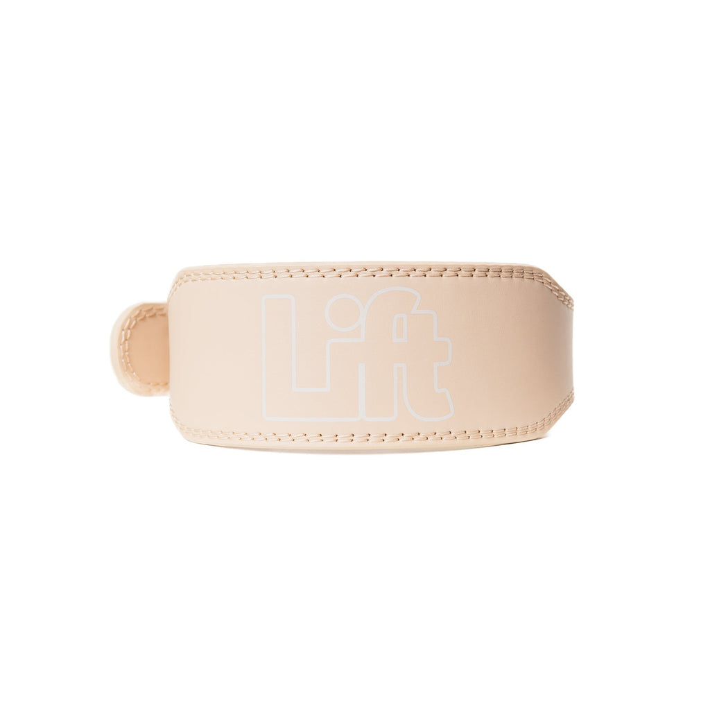 Leather Weight Lifting Belt - Butter Cream