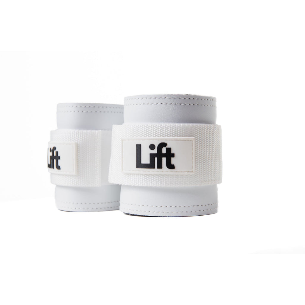 Ankle Straps for Cable Kickbacks - Pure White