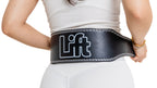 Leather Weight Lifting Belt - Jet Black